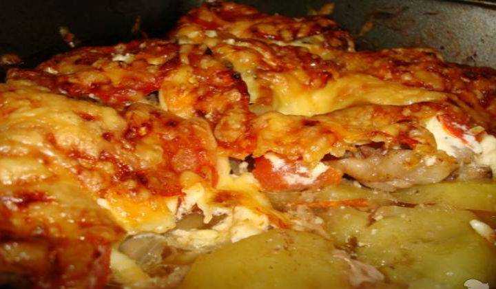 Мясо по французски в духовке из свинины с помидорами и сыром рецепт пошагово фото
