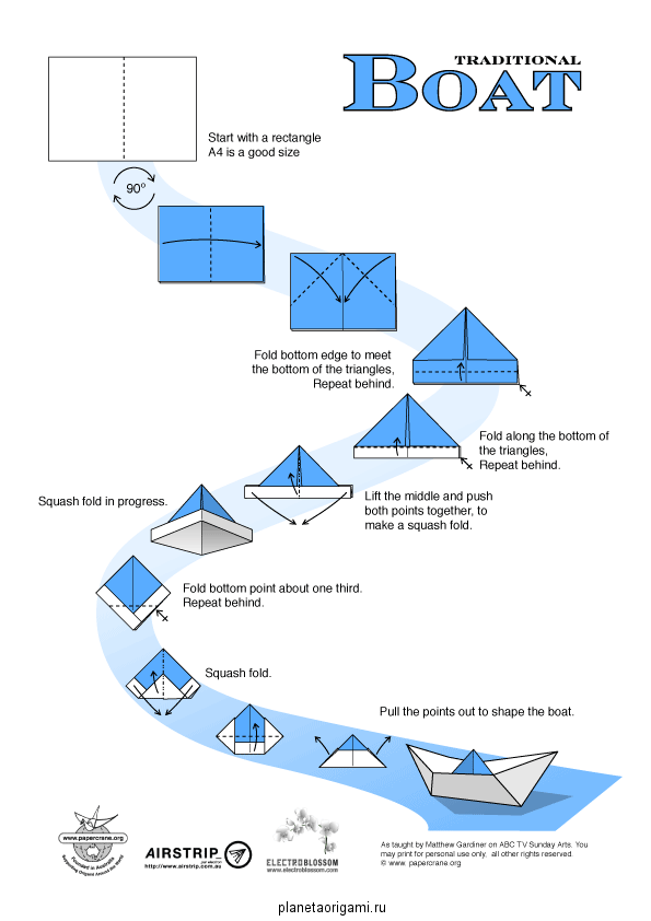 Как из бумаги сделать кораблик из бумаги пошаговая инструкция фото