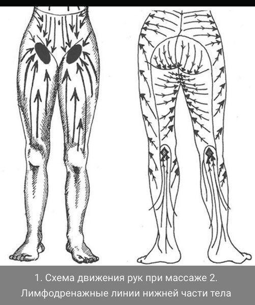 Схема лимфодренажного массажа тела