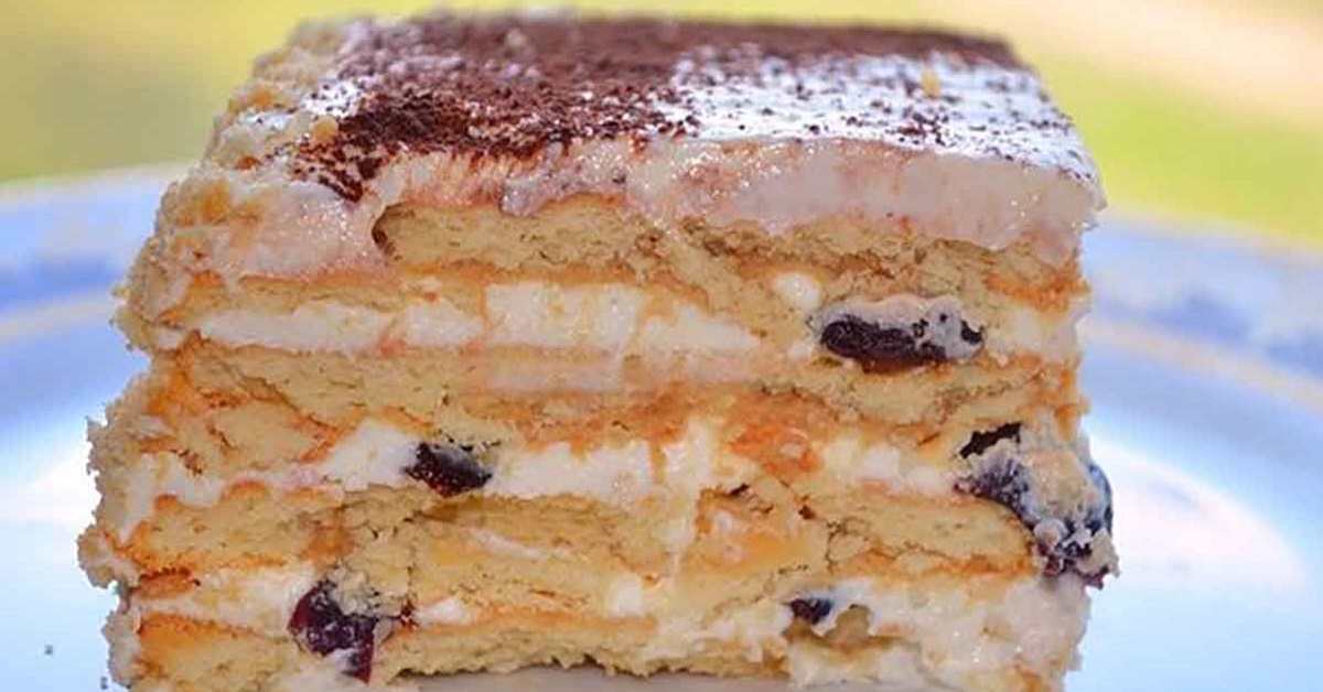 Торт из печенья без выпечки с фото недорогой и вкусный