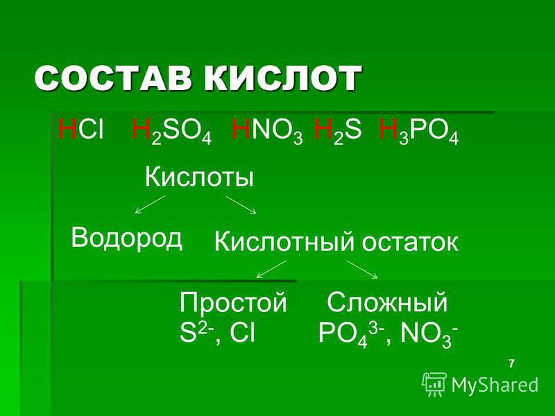 Тест по химии 8 класс кислоты