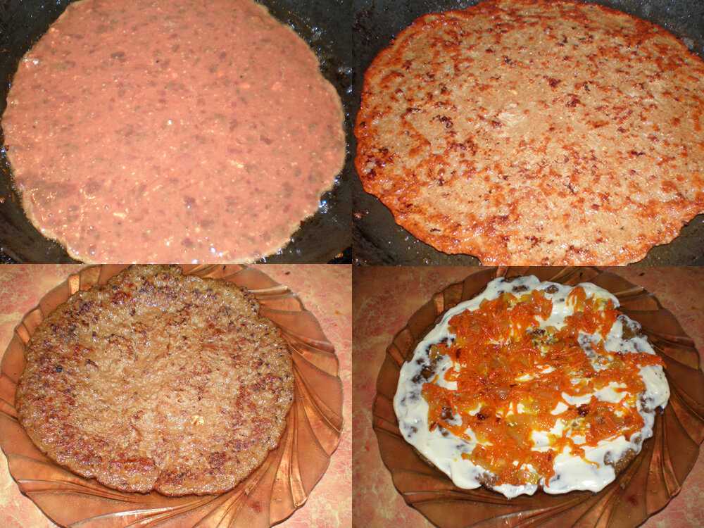 Печеночный торт из говяжьей печени рецепт пошагово с луком и морковью на сковороде фото пошагово