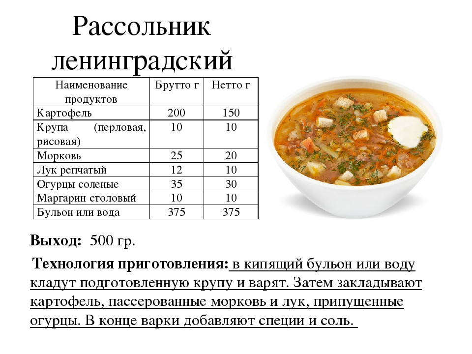 Каша перловая технологическая карта для доу