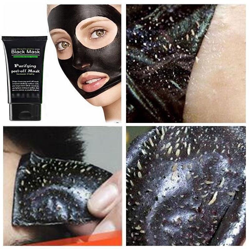 Снимают черную маску. Yazhi Black head jerked Bamboo Charcoal Mask 120g. Эффект чёрной маски.