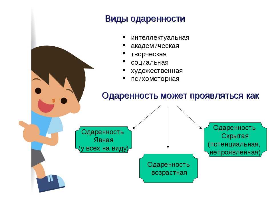 Виды одаренности детей