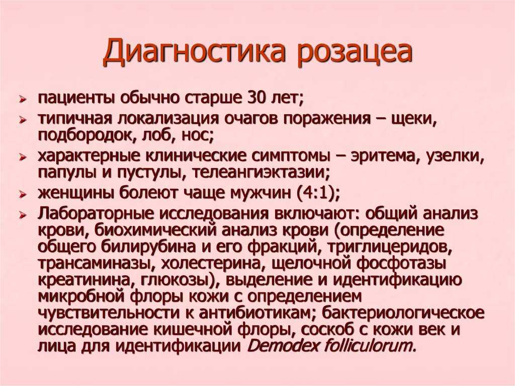 Розацеа схема лечения на лице