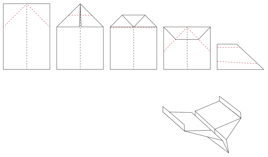 Чертеж сделать бумажный самолетик